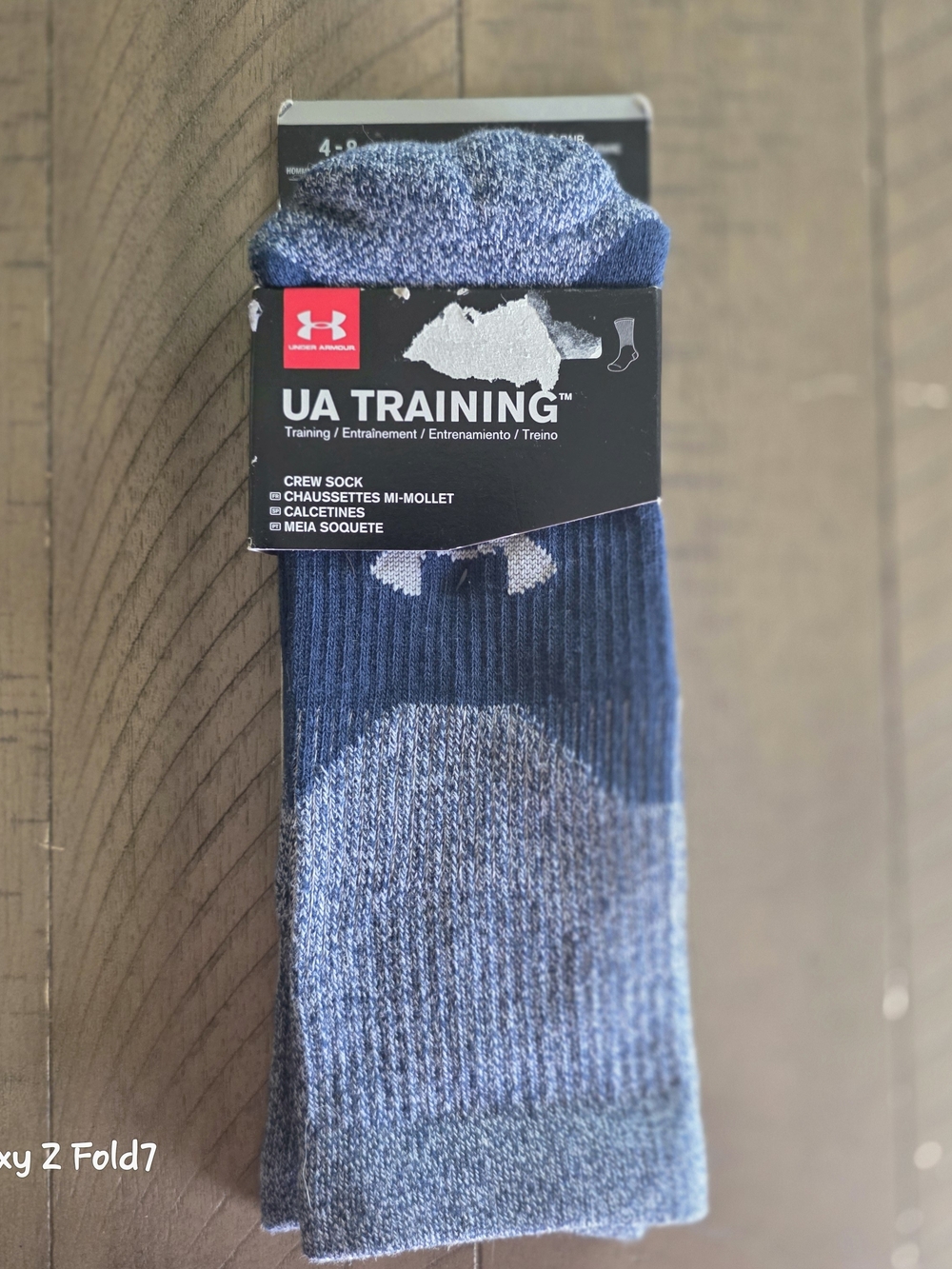 Under Armour Men's UA Training Crew Socks - Heathered Blue